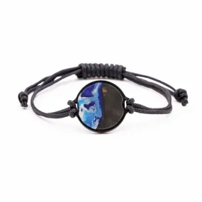 Circle Wood Resin Bracelet - Aedan (Light Blue, 593134)