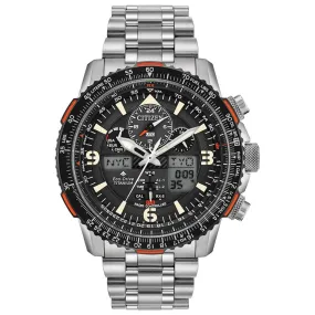 Citizen Men's Eco Drive Watch - Promaster Skyhawk A-T Silver Tone Bracelet | JY8108-53E