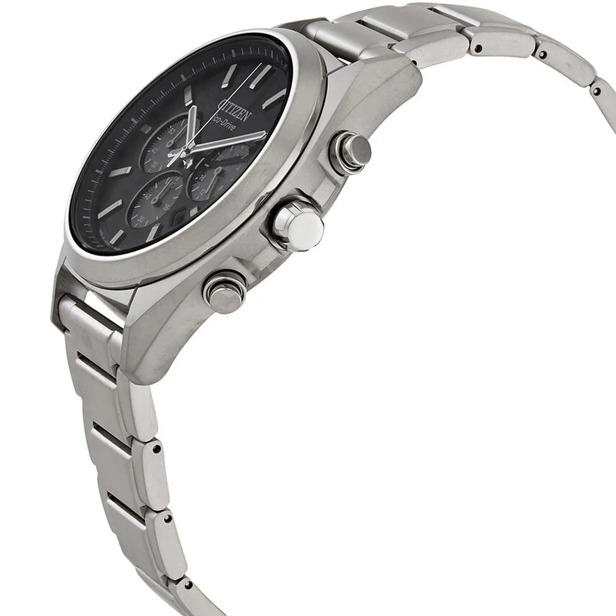 Citizen Men's Watch - Attesa Chrono Black Dial Titanium Bracelet | CA4390-55E