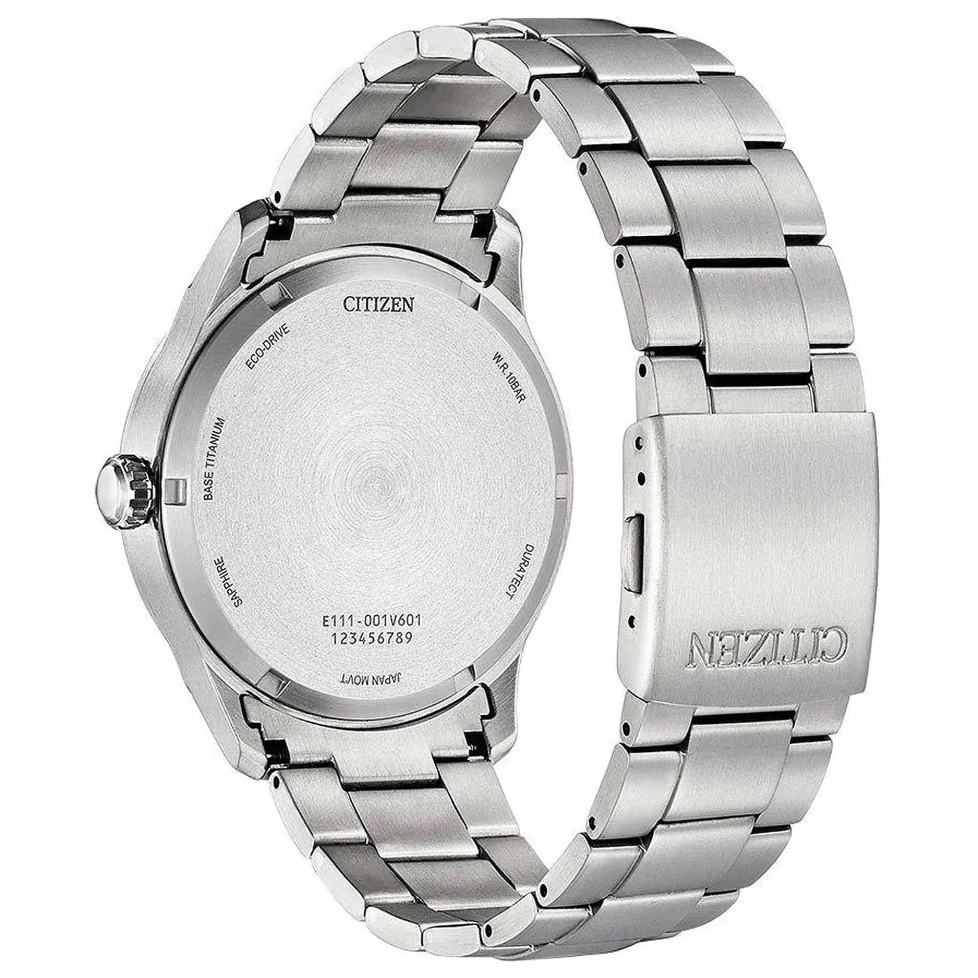 Citizen Men's Watch - Eco-Drive Blue Dial Silver Tone Titanium Bracelet | BM7570-80L