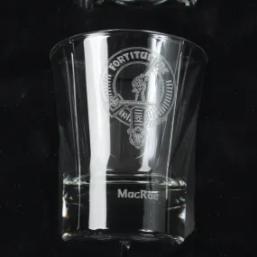 Clan Crest Dram Glass with MacRae Crest