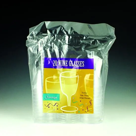 Clear Plastic Wine Glasses 5oz