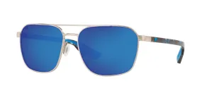 Costa Del Mar Wader Brushed Silver Frame - Polarized Sunglasses