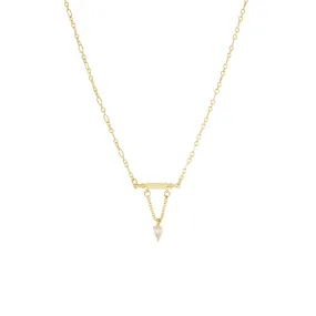 crystal bar necklace