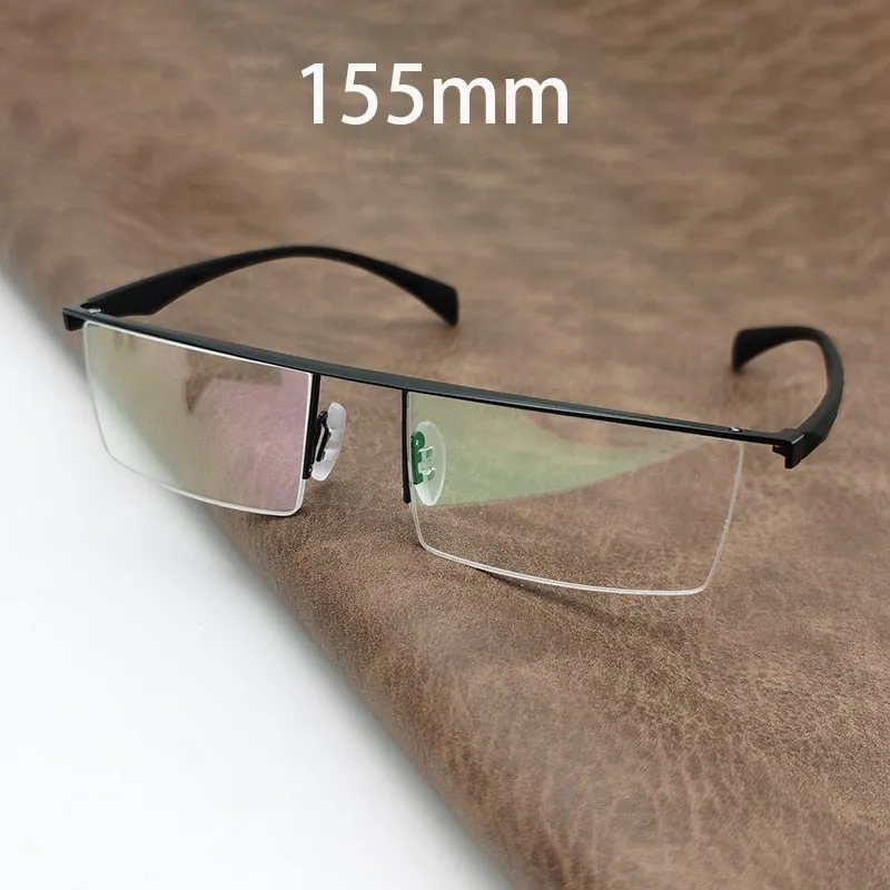 Cubojue Unisex Semi Rim Oversized Square Alloy Myopic Reading Glasses P8322