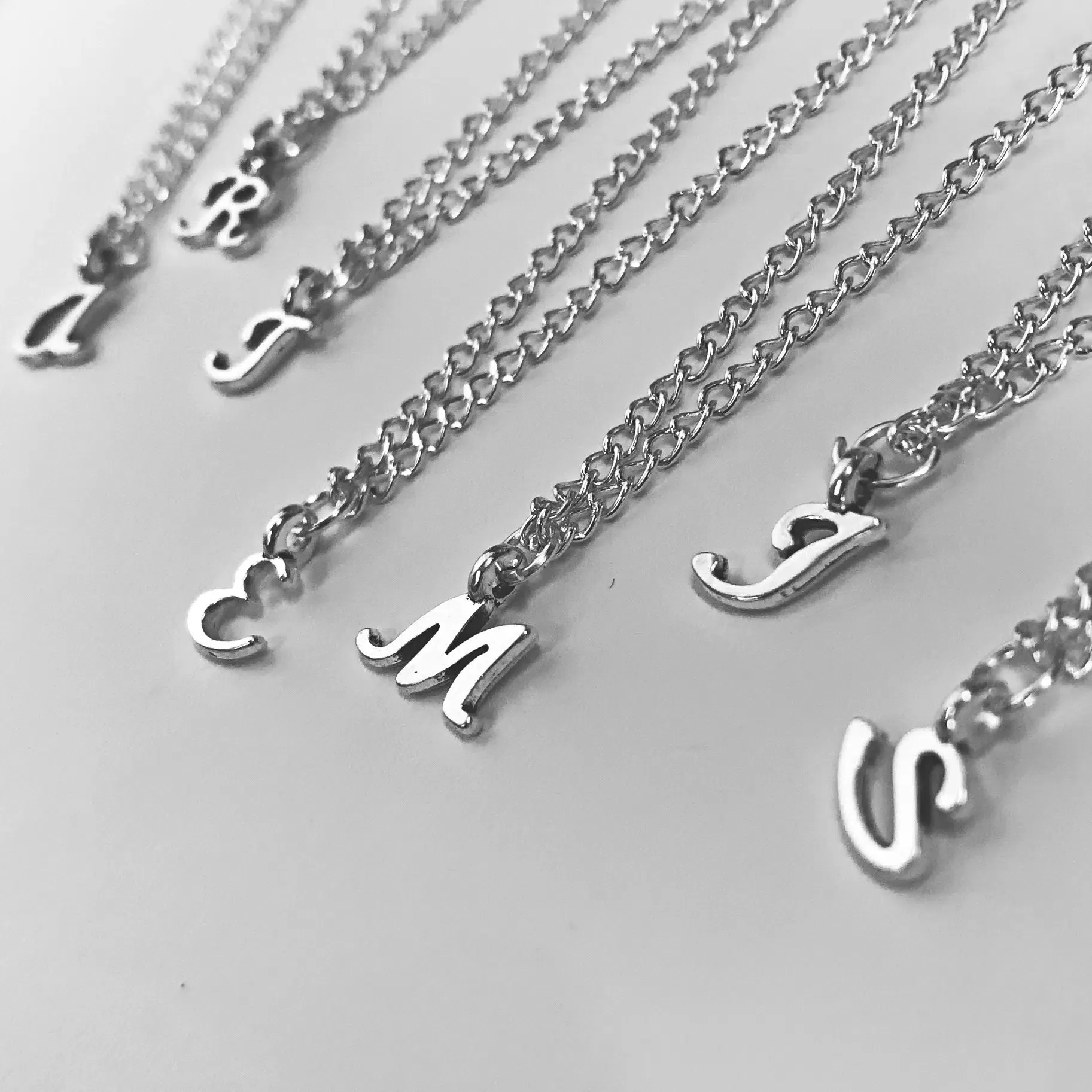 Cursive Script Initial Necklace