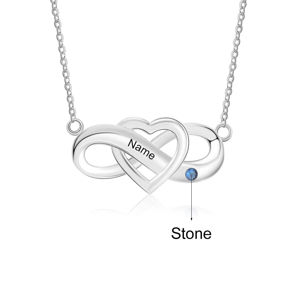 Custom Birthstone Infinity Necklace