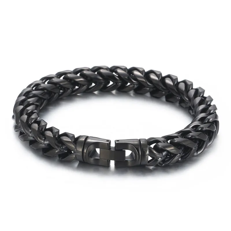 Customizable Multi-Color Stainless Steel Round Link Keel Chain Bracelet for Men