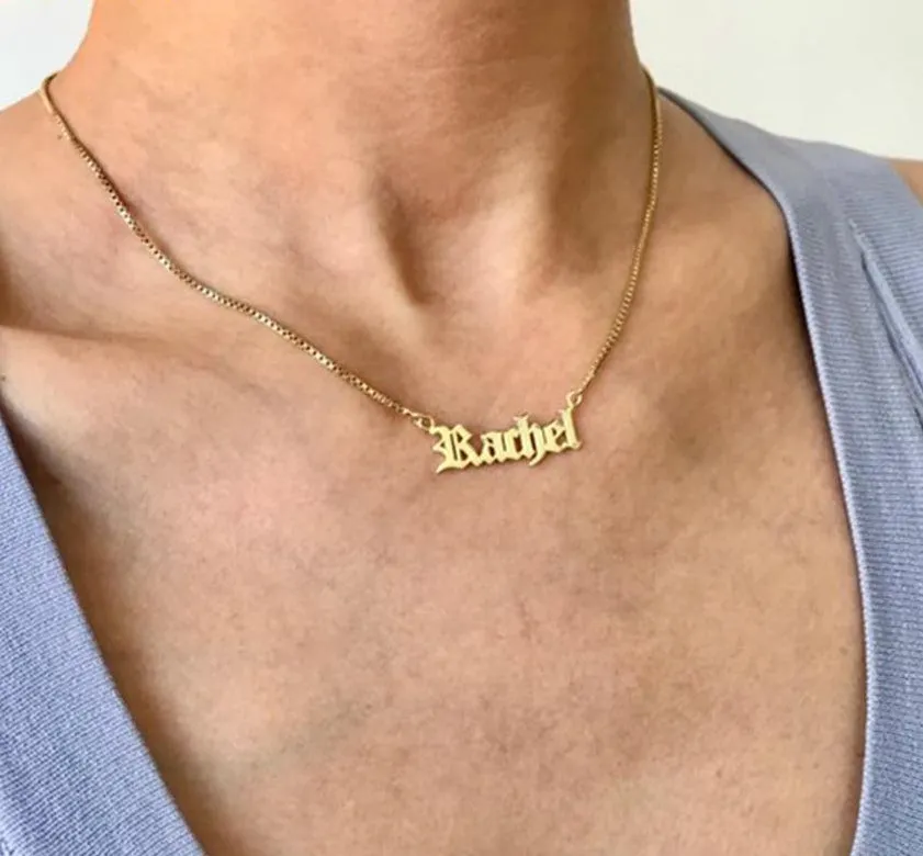 Customized Name Necklace- Old English Version