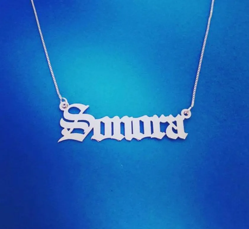 Customized Name Necklace- Old English Version