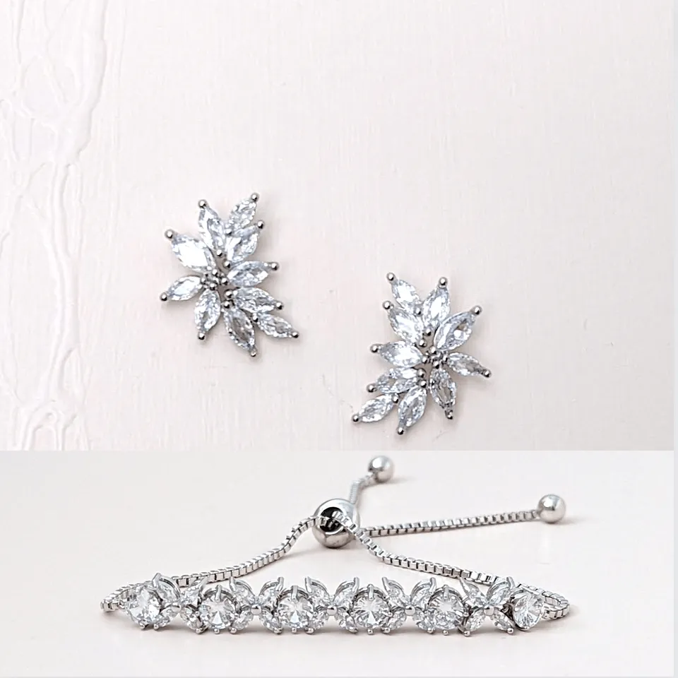 CZ Marquise Studs, Hetal