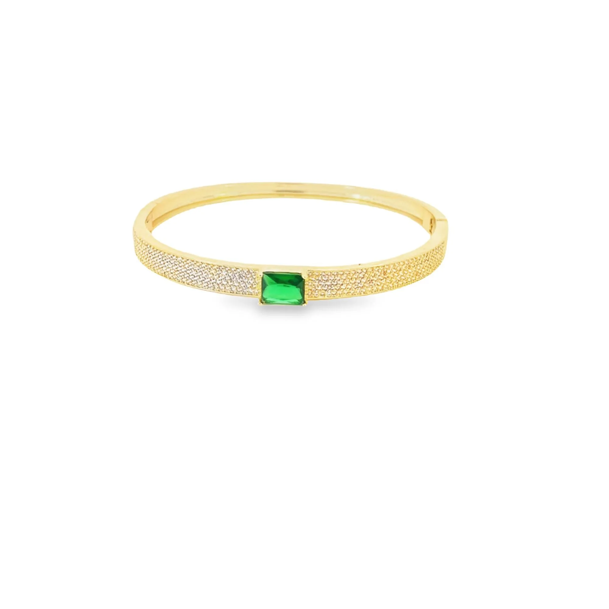 CZ Paved Stone Bangle Bracelet (B108)(B108A)