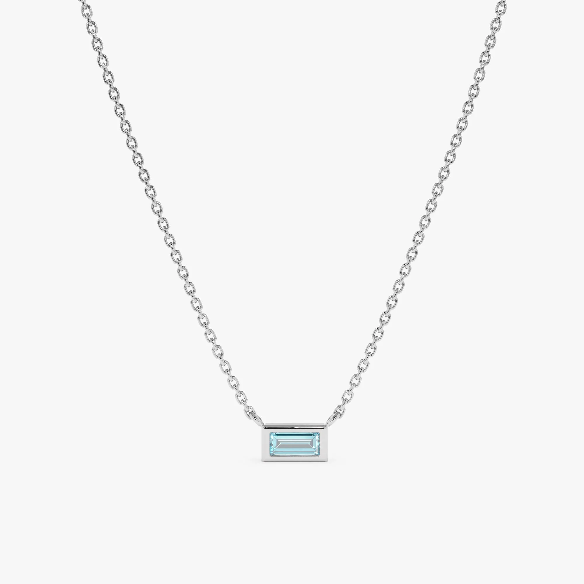 Dainty Aquamarine Necklace, Teresa