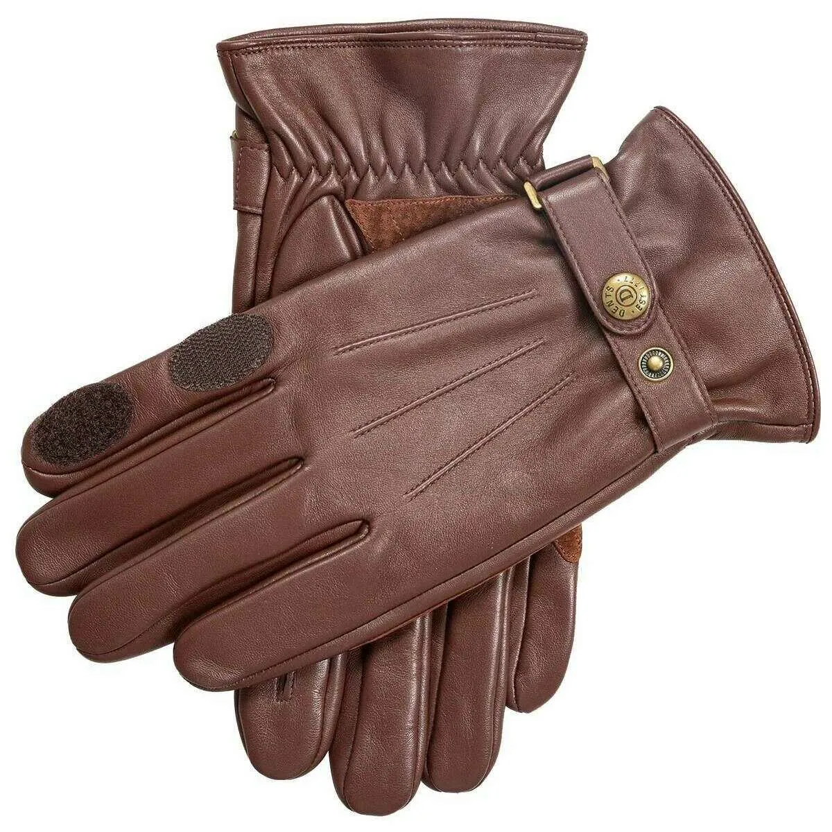 Dents Birkhall Suede Palm Leather Shooting Gloves - English Tan