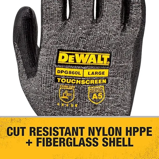 Dewalt DPG860 A5 Cut Resistant Touchscreen Glove, 1 Pair