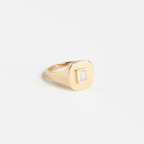 Diamond Baguette Pinky Ring