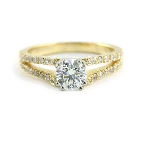 Diamond Ring Split Shank