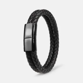 Double band leather bracelet