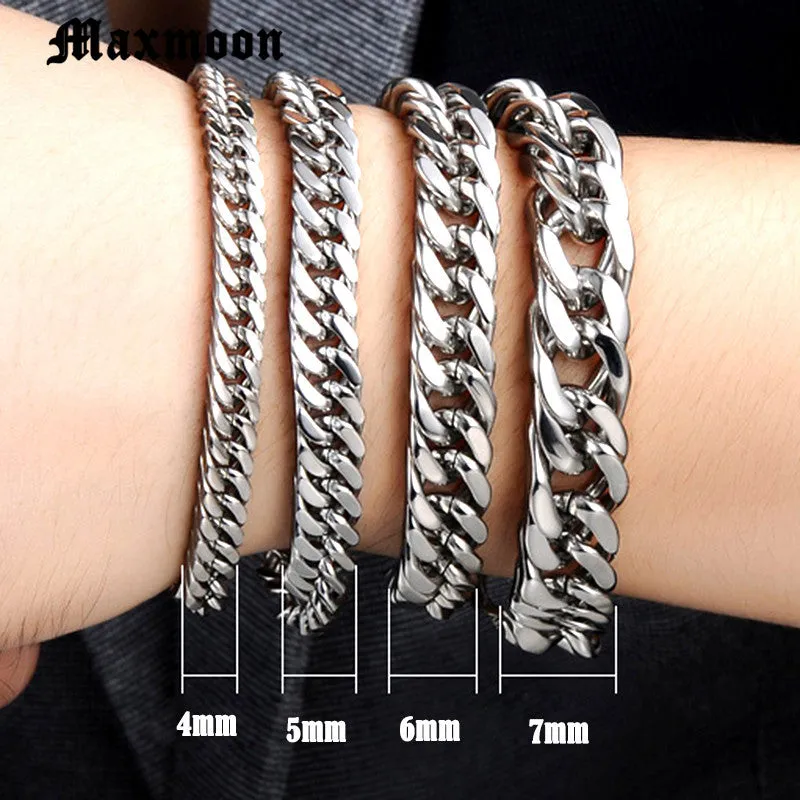 Double Woven Four Side Ground Titanium Steel Bracelet