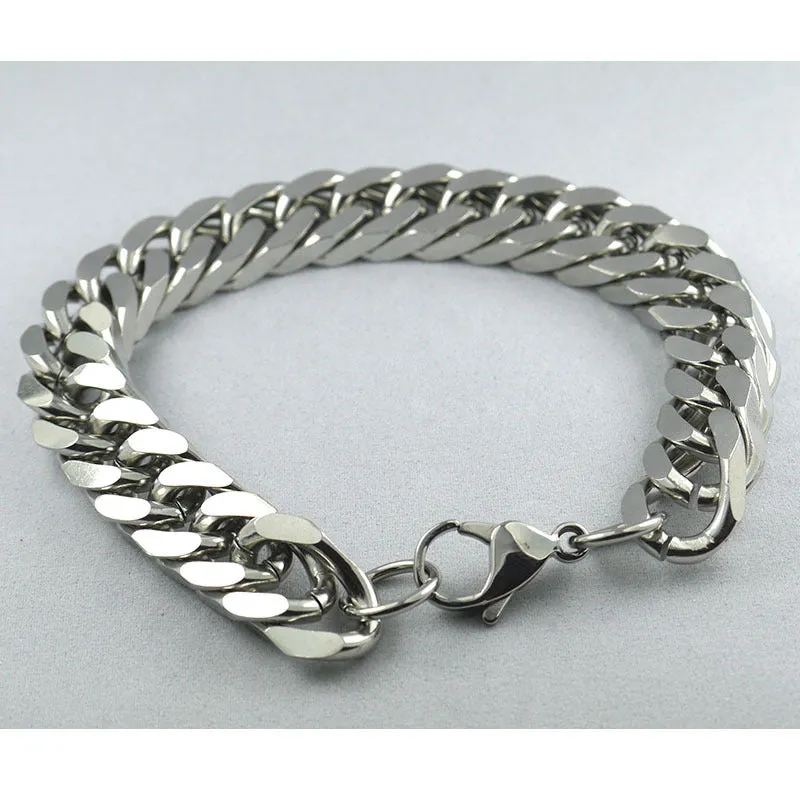 Double Woven Four Side Ground Titanium Steel Bracelet