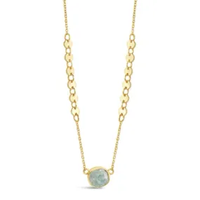 Dune Jewelry - Blue Lagoon  Aquamarine Necklace By Camille Kostek 14K Gold Vermeil