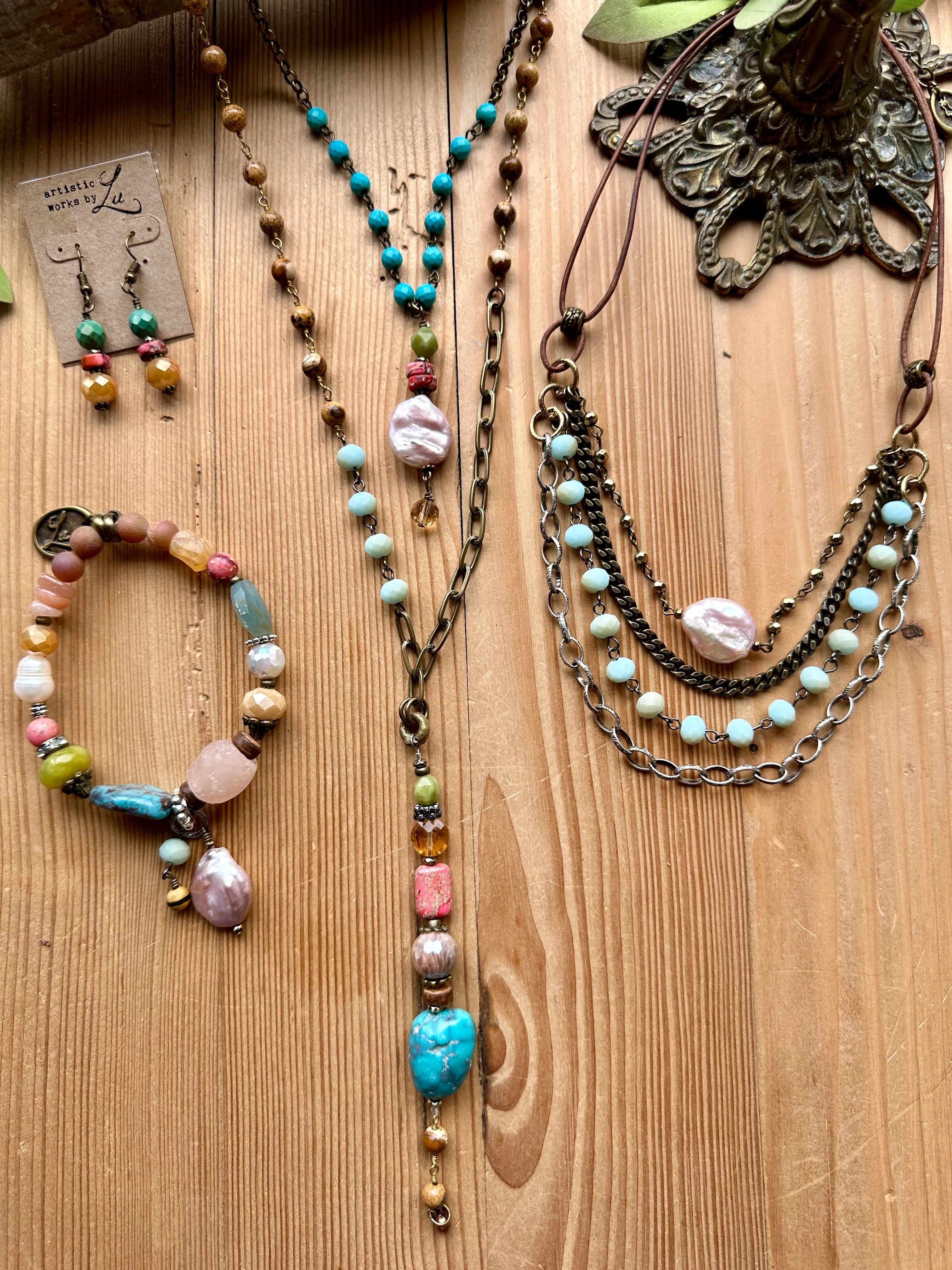 Earthy Brights Quad Necklace