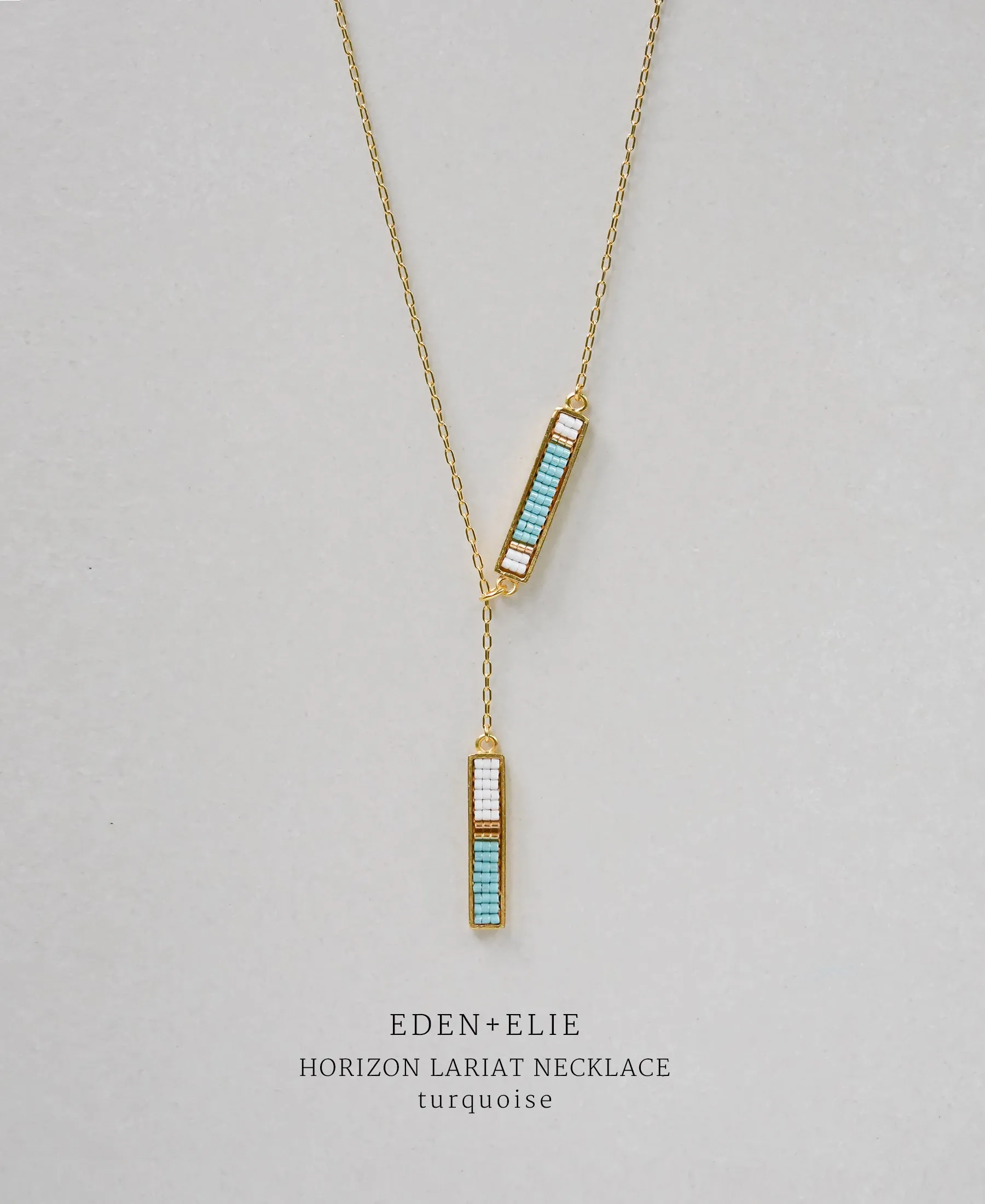 EDEN   ELIE Horizon Lariat necklace - turquoise