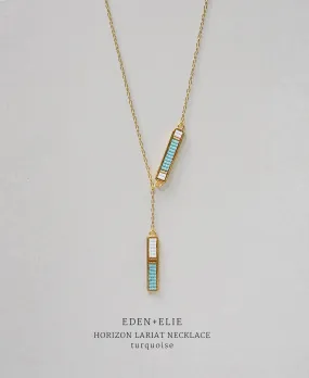 EDEN   ELIE Horizon Lariat necklace - turquoise