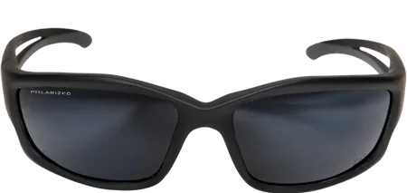 Edge Eyewear Kazbek GTSK21-G15-7  Black Frame with Gasket Polarized G-15 Silver Mirror Lens Glasses