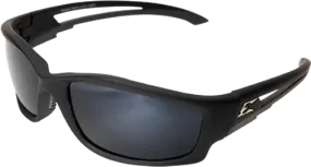 Edge Eyewear Kazbek GTSK21-G15-7  Black Frame with Gasket Polarized G-15 Silver Mirror Lens Glasses