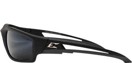 Edge Eyewear Kazbek GTSK21-G15-7  Black Frame with Gasket Polarized G-15 Silver Mirror Lens Glasses