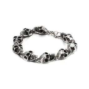 Exaggerated Skull Titanium Steel Bracelet for Men - Unique Hand Jewelry Gifts with European and American Flair