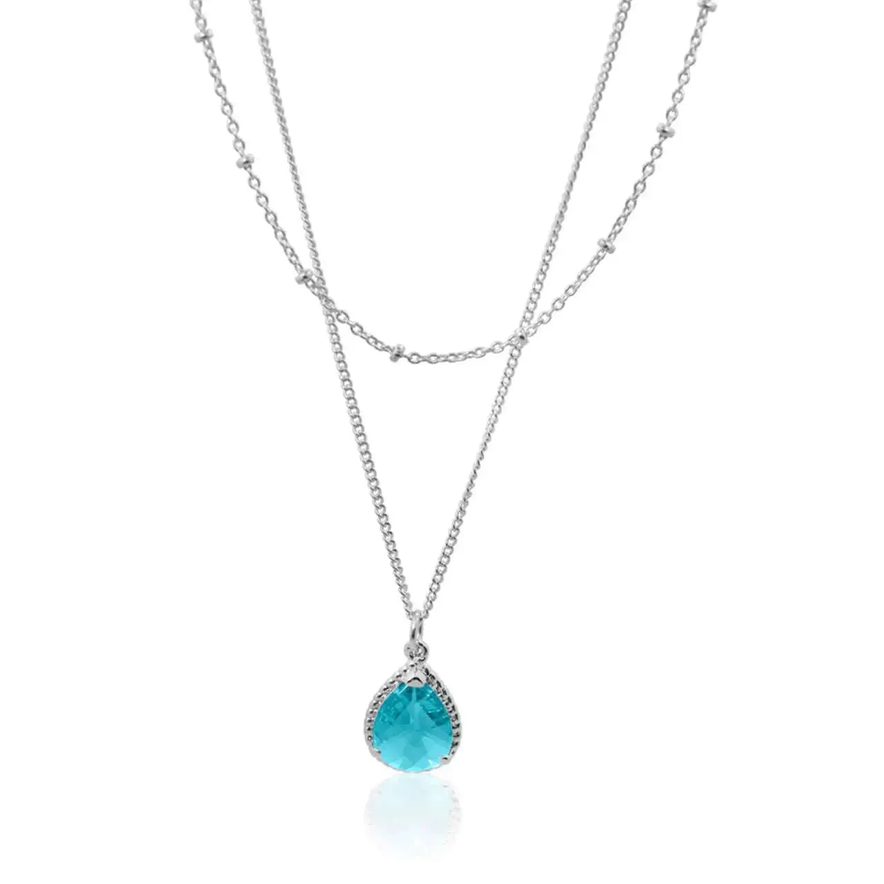 Exquisite Aquamarine Necklace Beach Jewelry