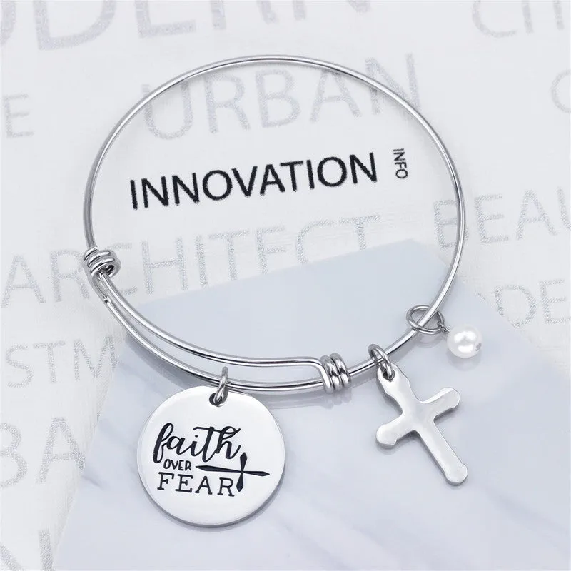 Fashion Creative Lettering Faith Over Fear