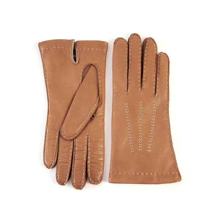 Gala Gloves Camel Hand Stitched Nappa Glove With Lining