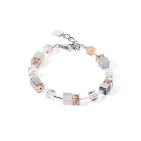 GeoCUBE® Iconic Precious bracelet rose gold-peach