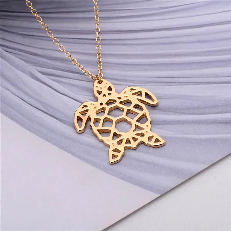 Geometric Turtle Necklace