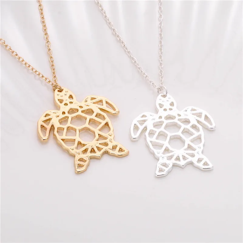 Geometric Turtle Necklace