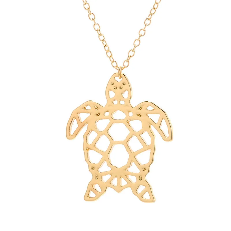 Geometric Turtle Necklace