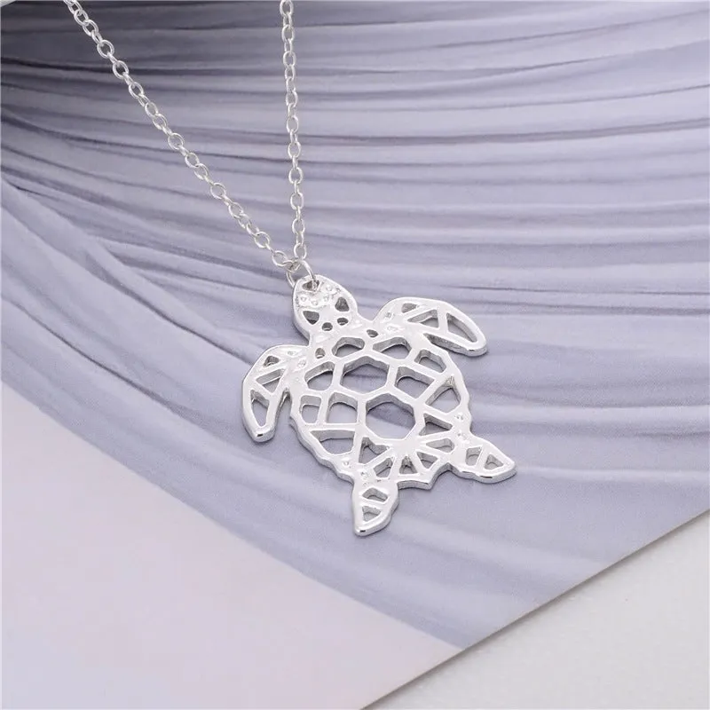 Geometric Turtle Necklace