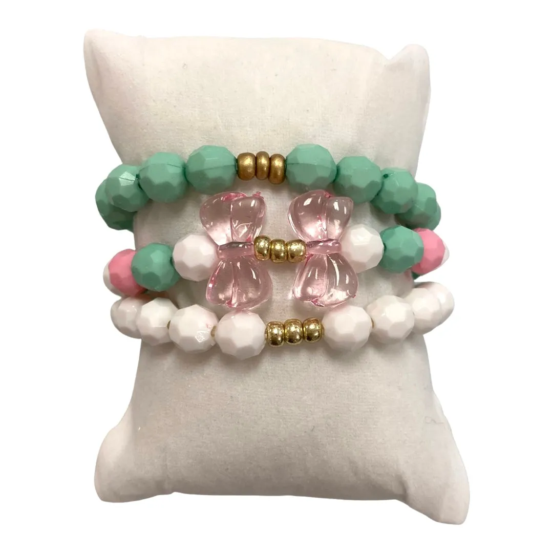 Girls Bracelet Stack - That Bow Though