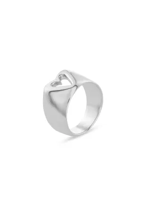 Glam Heart Ring Silver