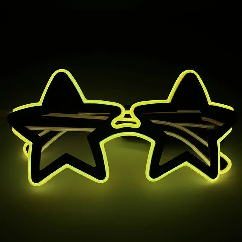 Glowing Star Shape Dancing Party Neon LED Glasses