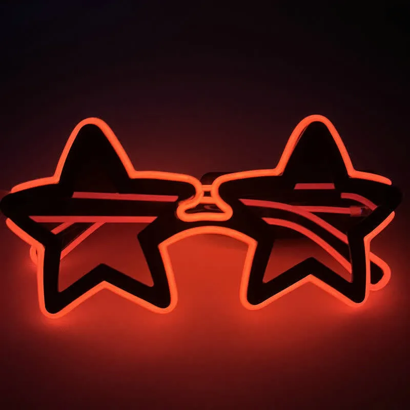 Glowing Star Shape Dancing Party Neon LED Glasses