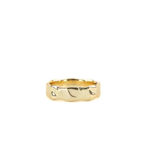 Gold Attrition Ring