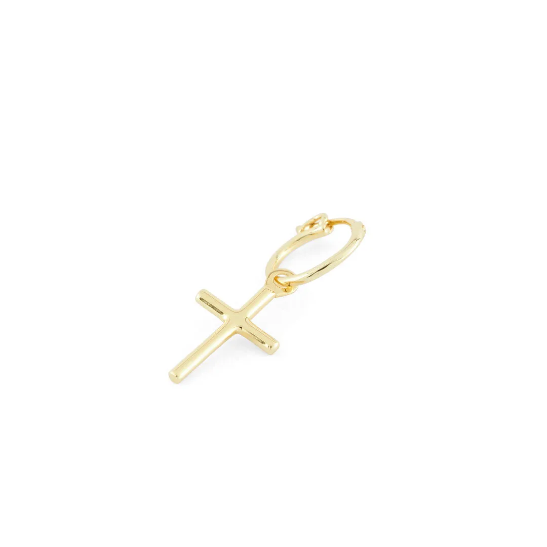 Gold Cross Earring