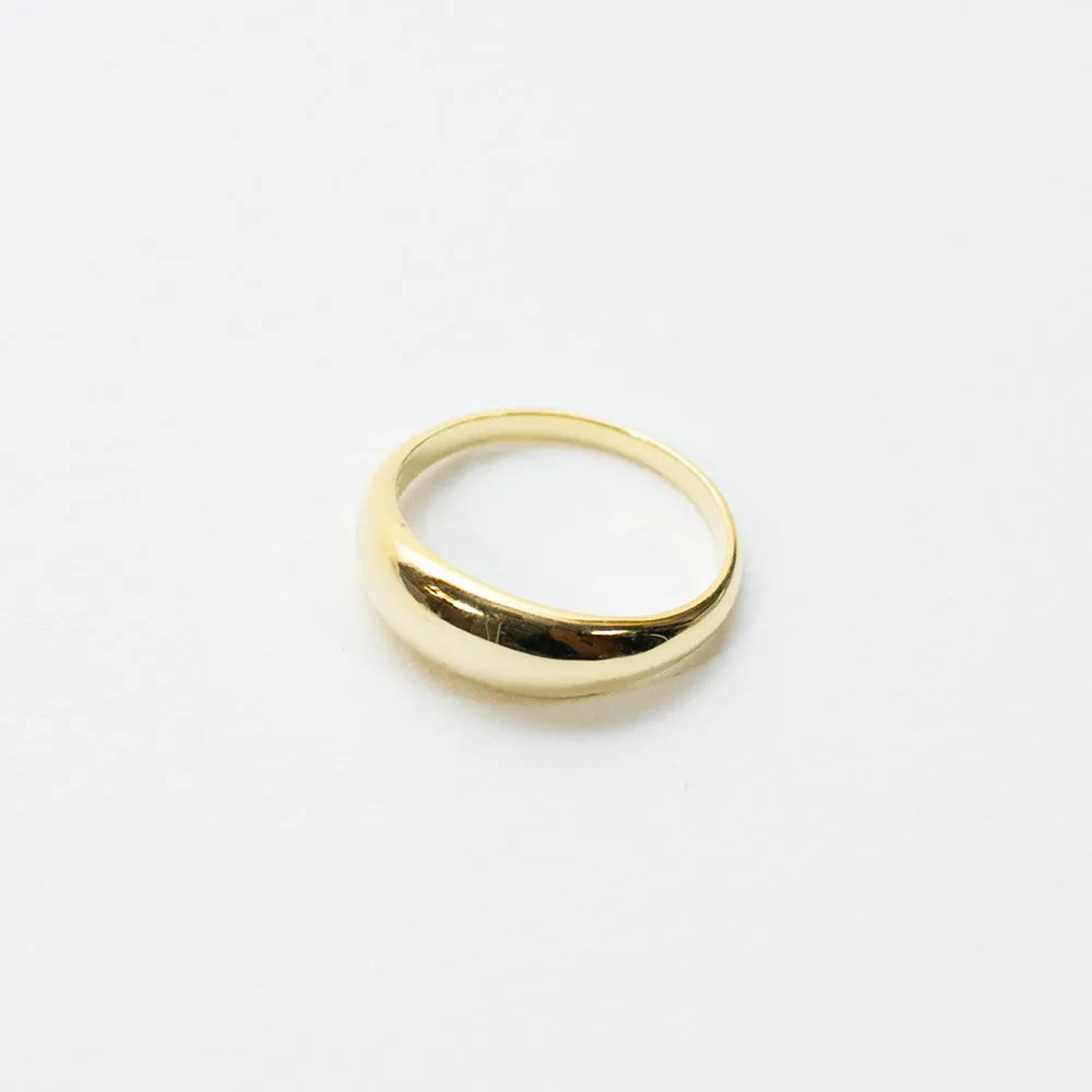 Gold Plated Thin Dome Ring