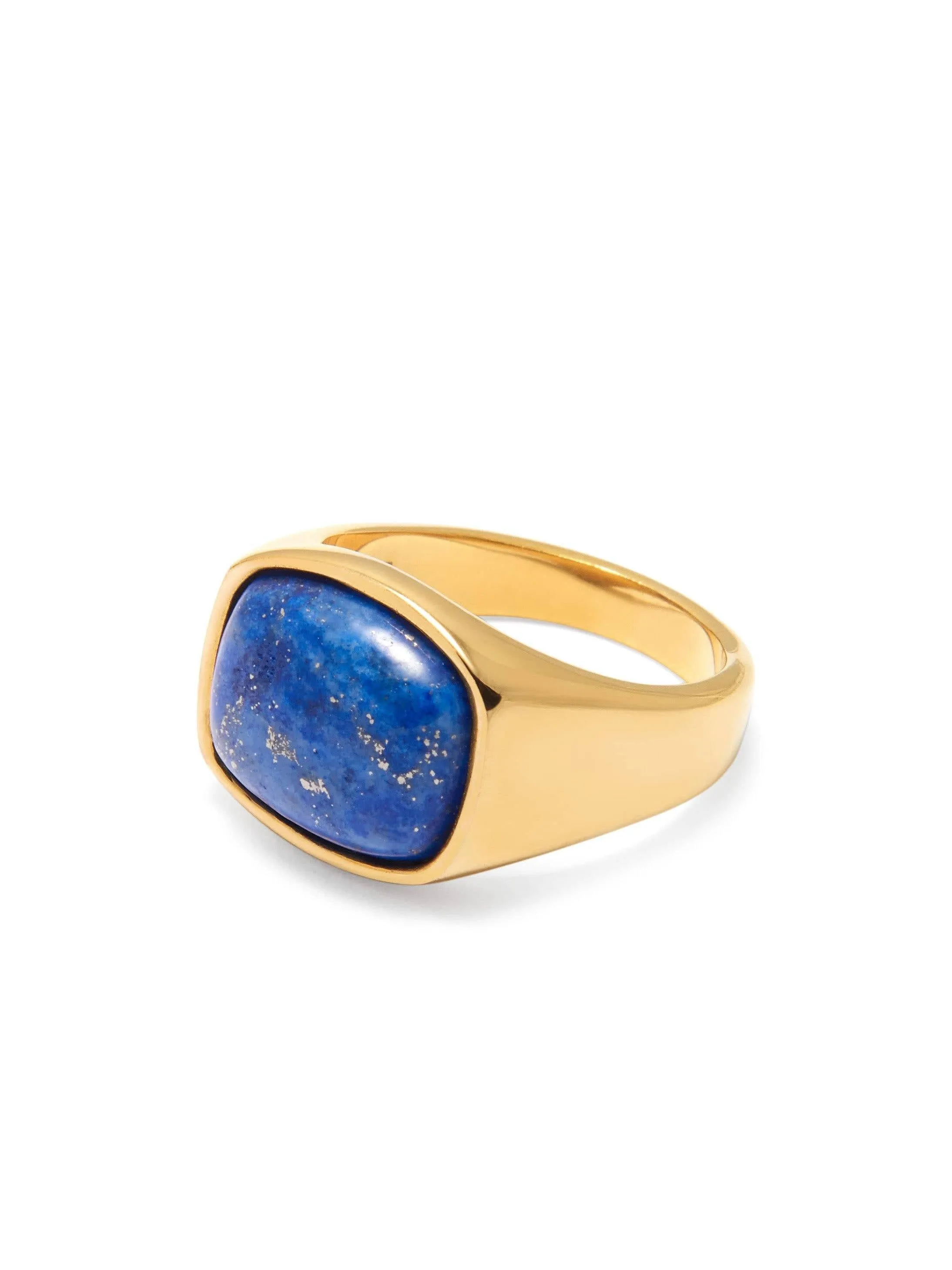 Gold Signet Ring with Blue Lapis