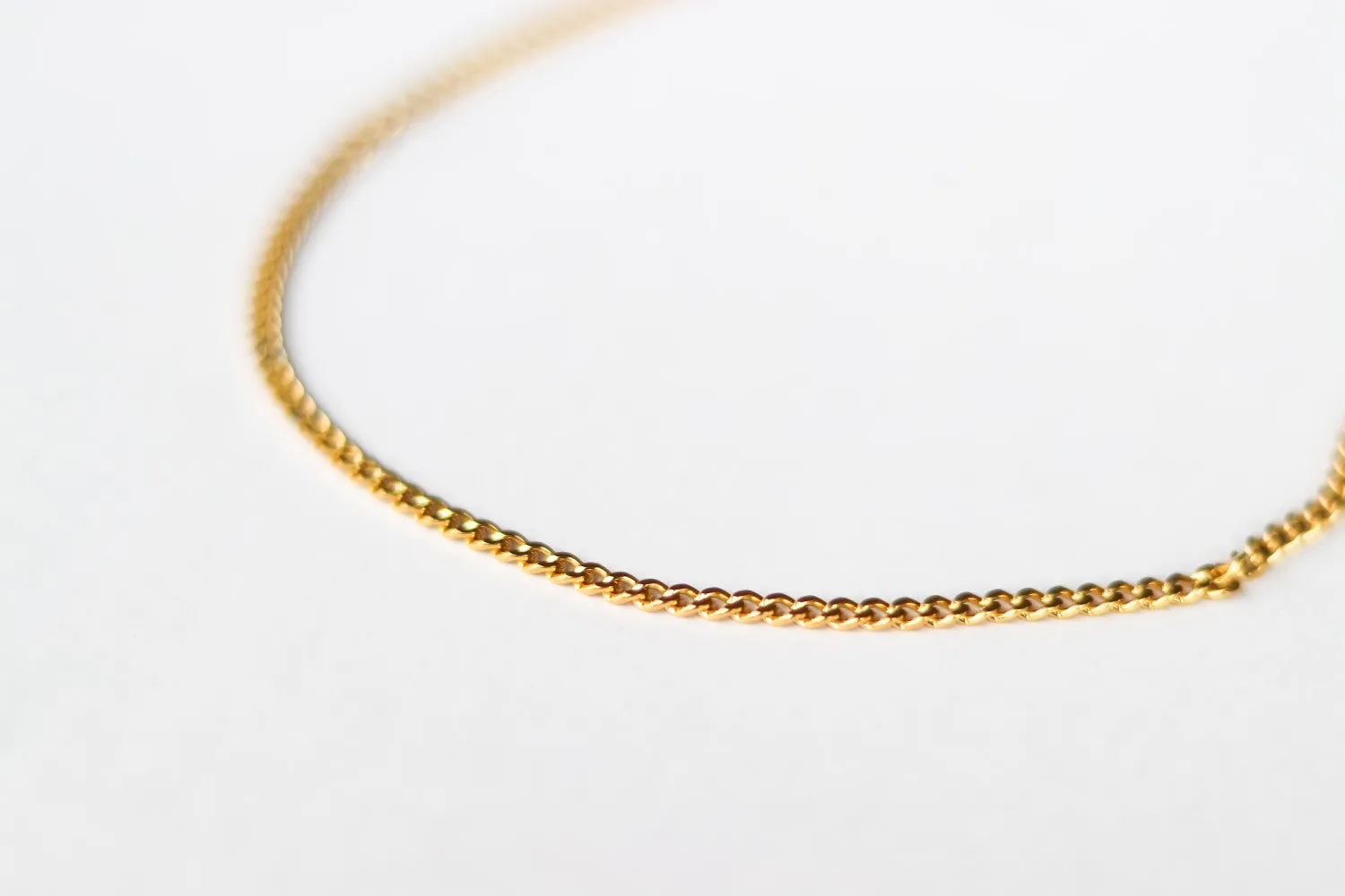 Gold tone stainless steel link chain necklace for men