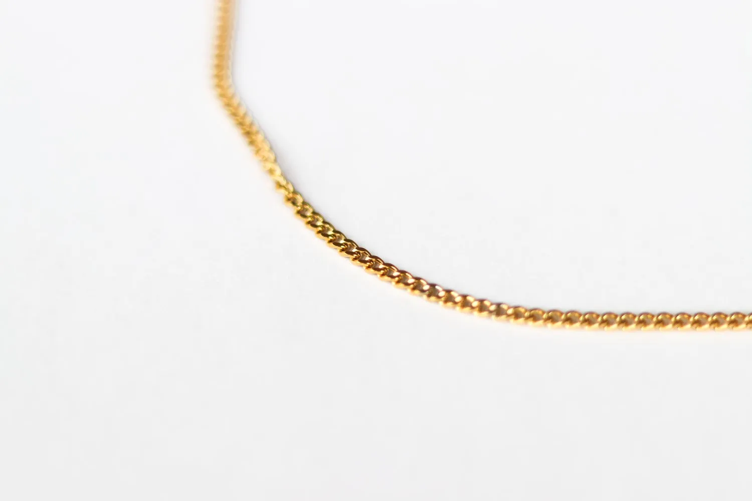 Gold tone stainless steel link chain necklace for men